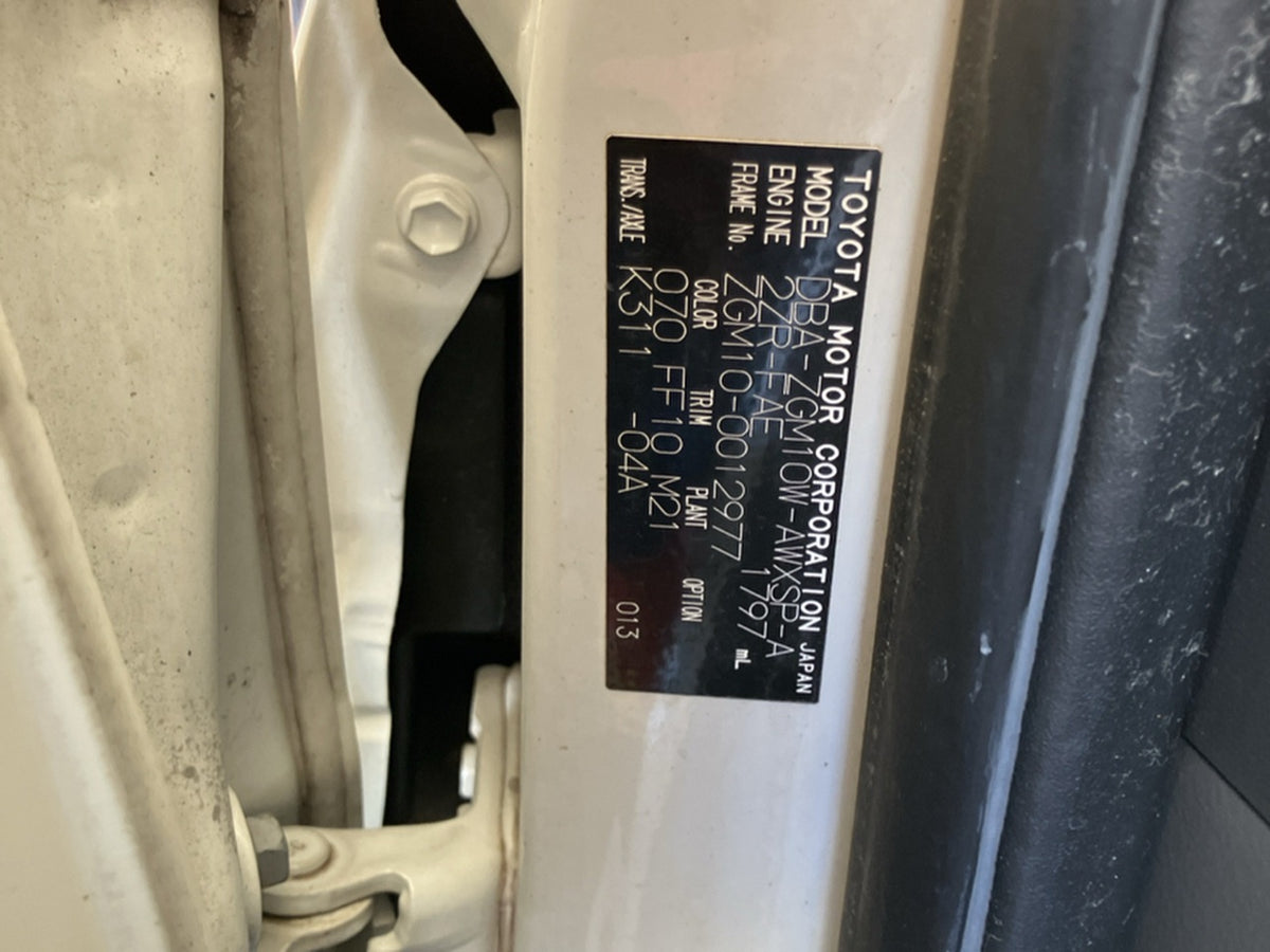 [CHOOSE PARTS] TOYOTA ISIS ZGM10W 2010 2ZR-FAE FF AT 2WD #0002002682407