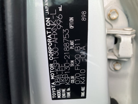 [CHOOSE PARTS] TOYOTA VITZ KSP130 2016 1KR-FE FF AT 2WD #0002002672271
