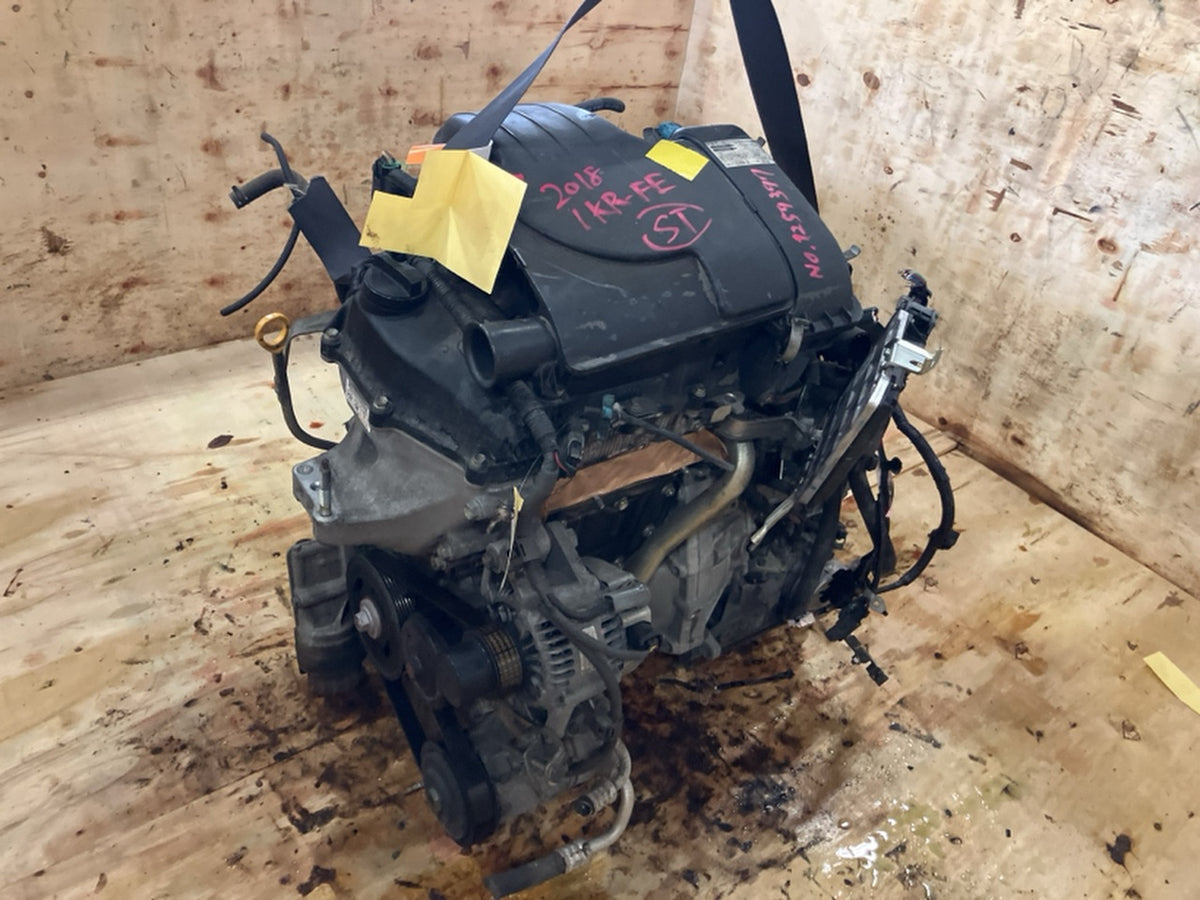 [USED ENGINE] TOYOTA VITZ KSP130 2011 1KR-FE FF AT 2WD #0003267117455