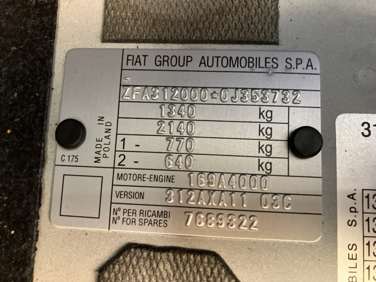 [CHOOSE PARTS] FIAT 500 31212 2015 169A4 FF AT 2WD #0002002672097