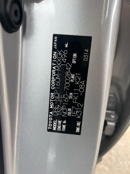 [CHOOSE PARTS] MAZDA FAMILIA VAN NCP160M 2020 1NZ-FE FF AT 2WD #0451000000540