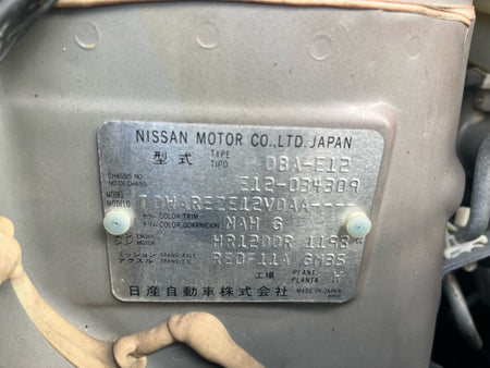 [CHOOSE PARTS] NISSAN NOTE E12 2012 HR12DDR FF AT 2WD #0451000000533