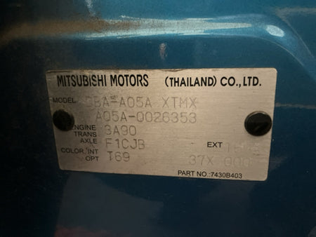 [USED ENGINE] MITSUBISHI MIRAGE A05A 2013 3A90 FF AT 2WD #0003266104160