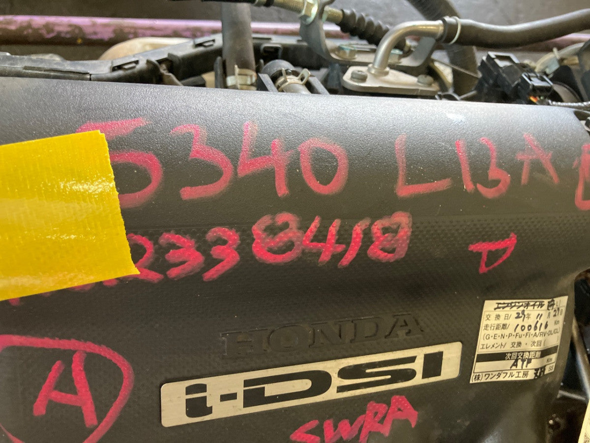 [USED ENGINE] HONDA FIT GD1 2007 L13A FF AT 2WD #0003266108212