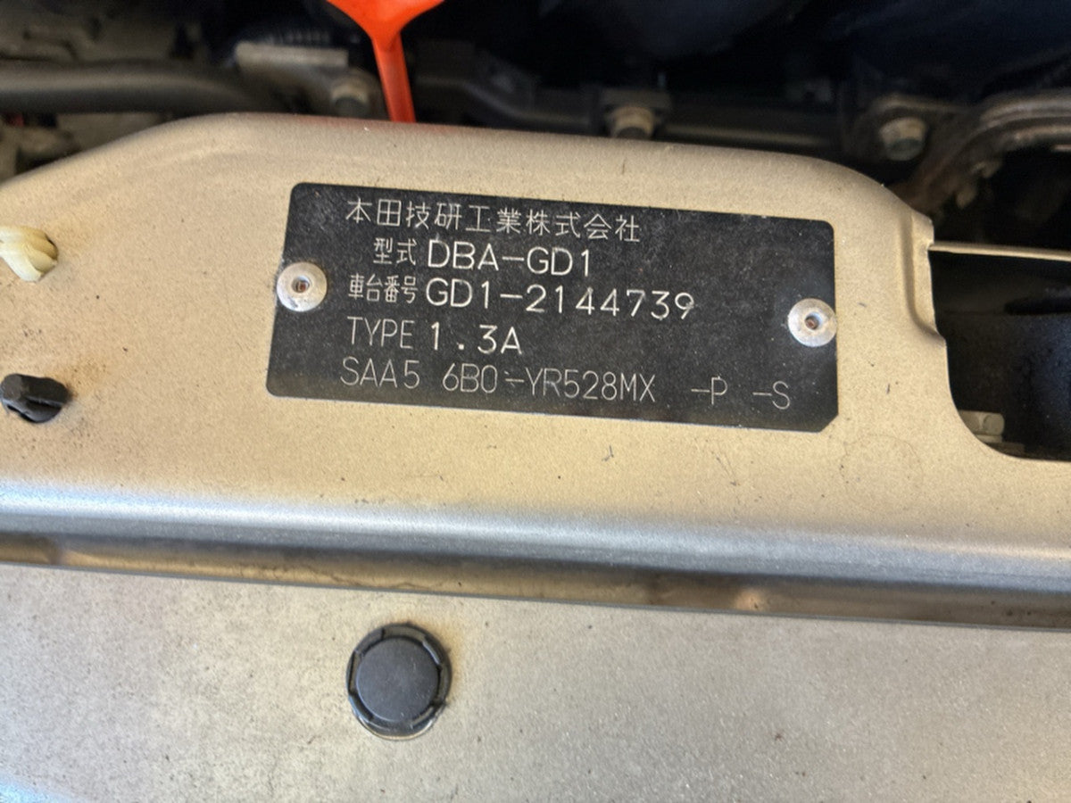 [USED ENGINE] HONDA FIT GD1 2004 L13A FF AT 2WD #0003265086957