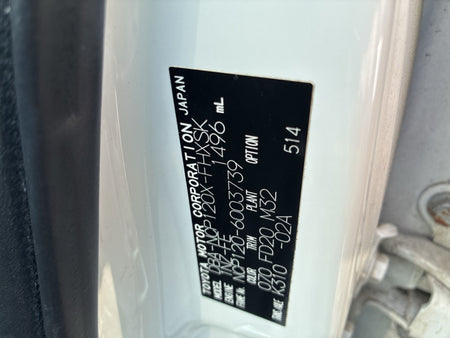 [CHOOSE PARTS] SUBARU TREZIA NCP120X 2012 1NZ-FE FF AT 2WD #0001000015714