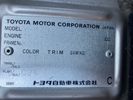[CHOOSE PARTS] TOYOTA HIACE WAGON KZH106W 1994 1KZ-TE FR AT 4WD #0002002661741