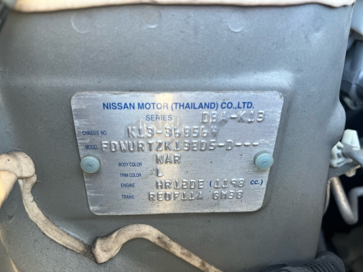 [CHOOSE PARTS] NISSAN MARCH K13 2013 HR12DE FF AT 2WD #0451000000513