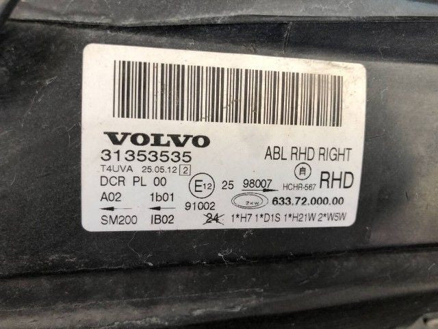 [HEADLIGHT ASSY RH] VOLVO V70 BB4164TW 2012 B4164T FF AT 2WD #0003257930212