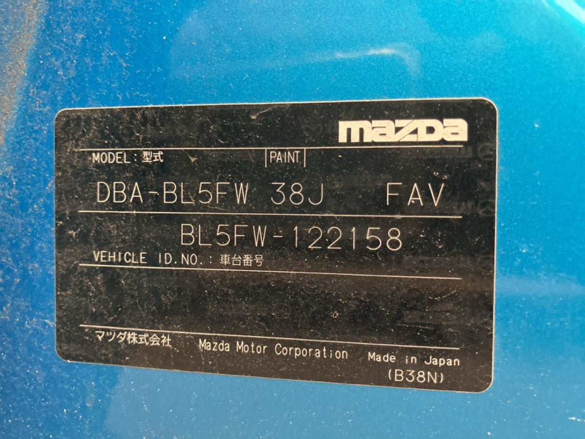 [USED ENGINE] MAZDA AXELA SPORT BL5FW 2011 ZY-VE FF AT 2WD #0003265087827