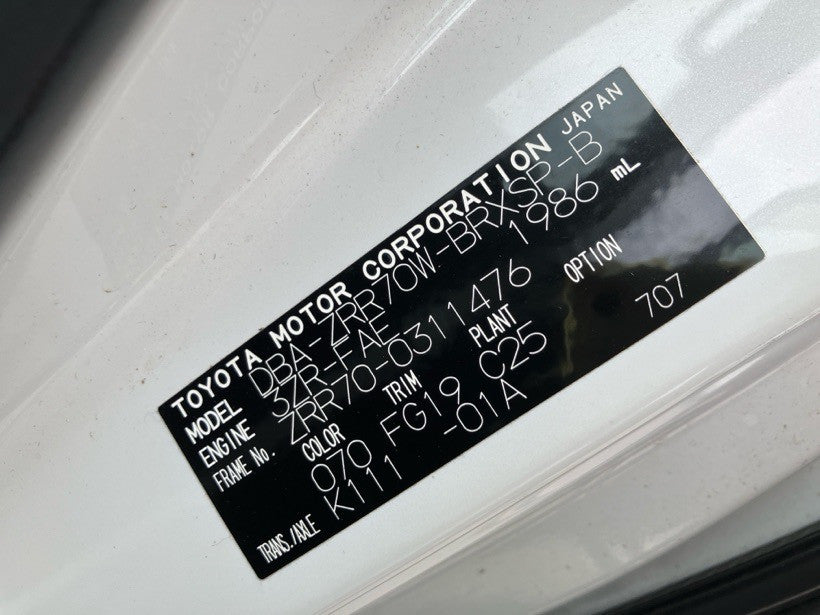 [CHOOSE PARTS] TOYOTA VOXY ZRR70W 2010 3ZR-FAE FF AT 2WD #0001000015951