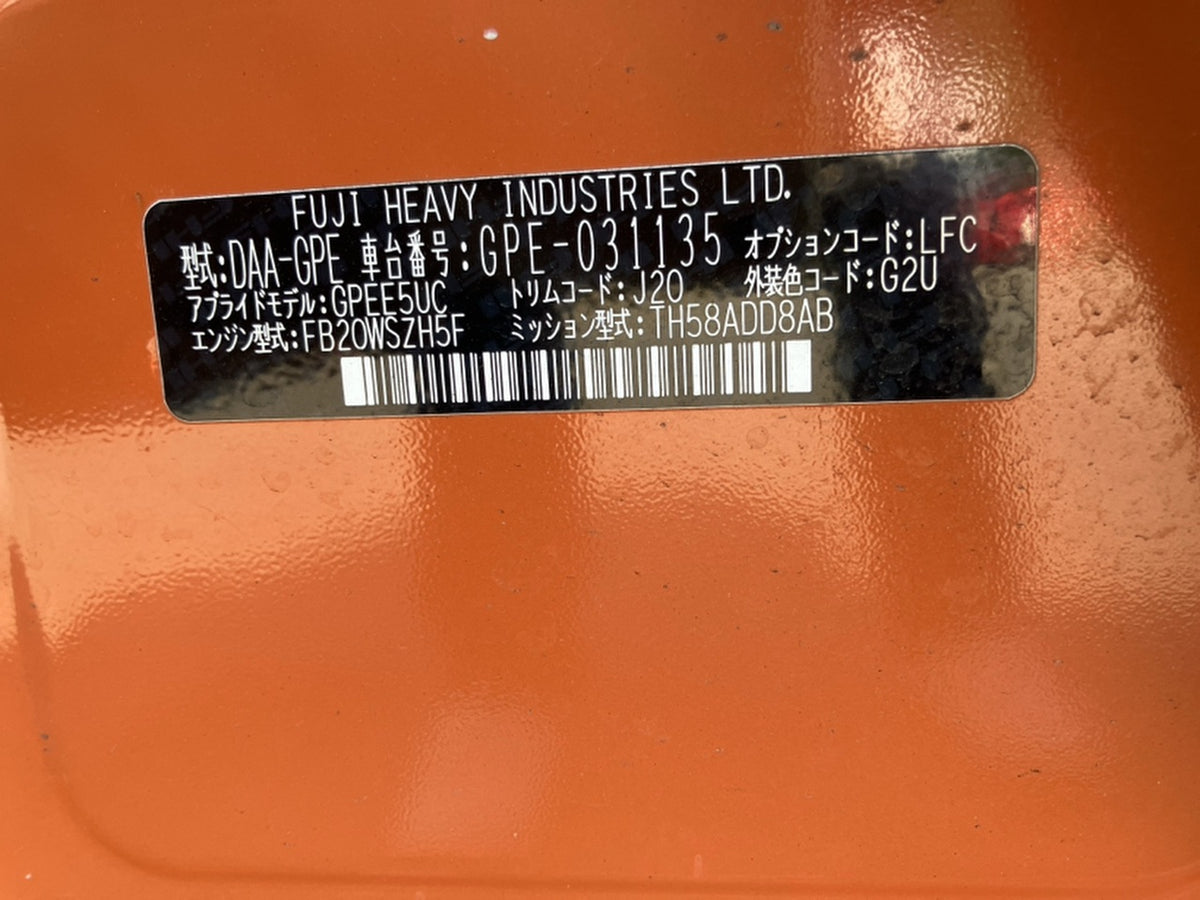 [CHOOSE PARTS] SUBARU SUBARU XV GPE 2016 FB20 FF AT 4WD #0002002661817