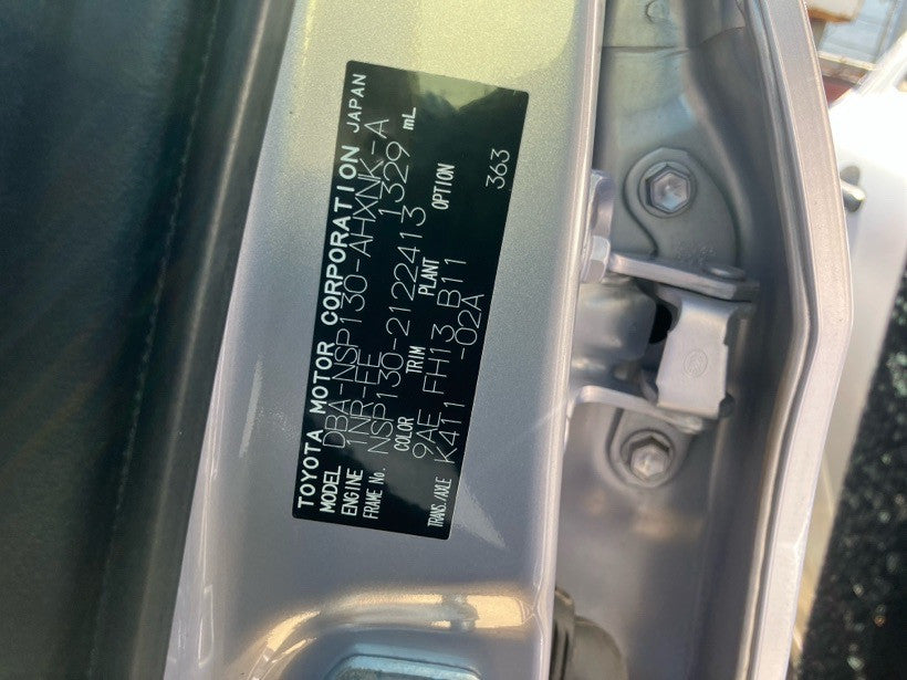 [CHOOSE PARTS] TOYOTA VITZ NSP130 2013 1NR-FE FF AT 2WD #00020026A3254