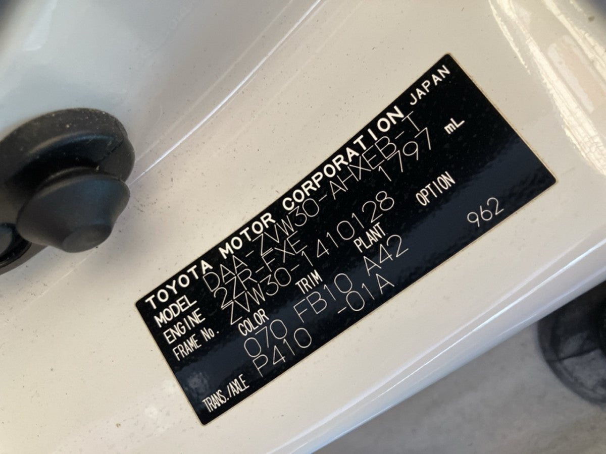 [CHOOSE PARTS] TOYOTA PRIUS ZVW30 2011 2ZR-FXE FF AT 2WD #0001000015748