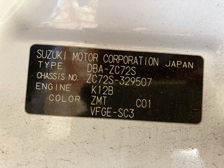 [CHOOSE PARTS] SUZUKI SWIFT ZC72S 2014 K12B FF AT 2WD #0001000014870