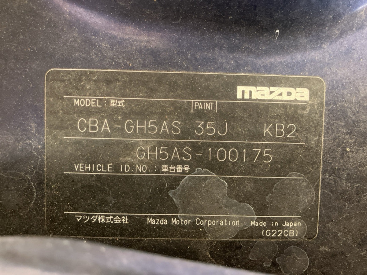 [CHOOSE PARTS] MAZDA ATENZA SPORT GH5AS 2008 L5-VE FF AT 4WD #0002002661687