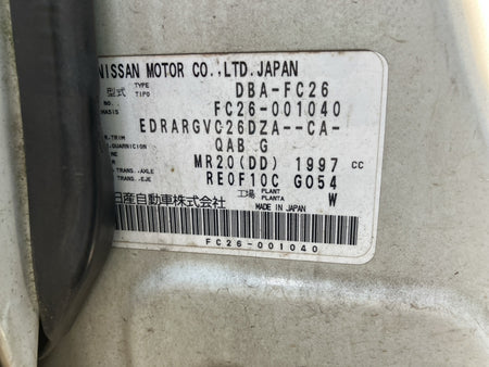 [CHOOSE PARTS] NISSAN SERENA FC26 2010 MR20DD FF AT 2WD #0002002672255