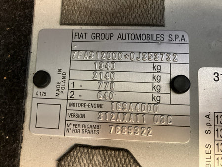[CHOOSE PARTS] FIAT 500 31212 2015 169A4 FF AT 2WD #0002002672097