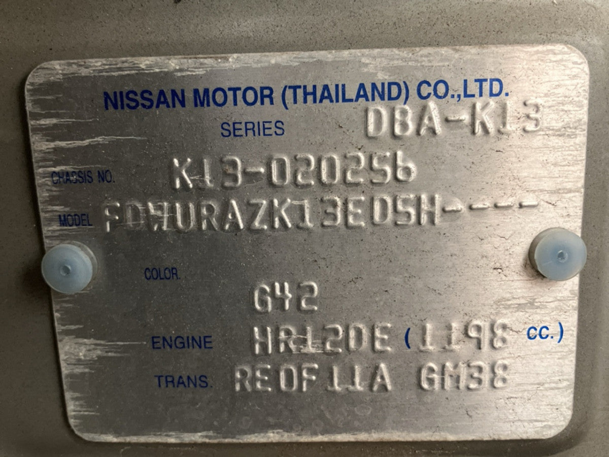 [CHOOSE PARTS] NISSAN MARCH K13 2012 HR12DE FF AT 2WD #0001000014880