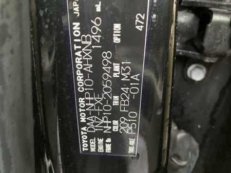 [CHOOSE PARTS] TOYOTA AQUA NHP10 2012 1NZ-FXE FF AT 2WD #0002002682657