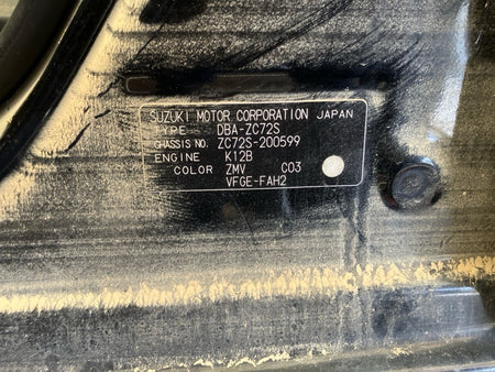 [CHOOSE PARTS] SUZUKI SWIFT ZC72S 2012 K12B FF AT 2WD #00020026A3265
