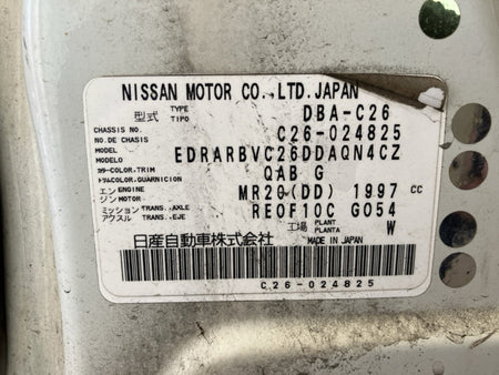 [CHOOSE PARTS] NISSAN SERENA C26 2012 MR20DD FF AT 2WD #0001000015295