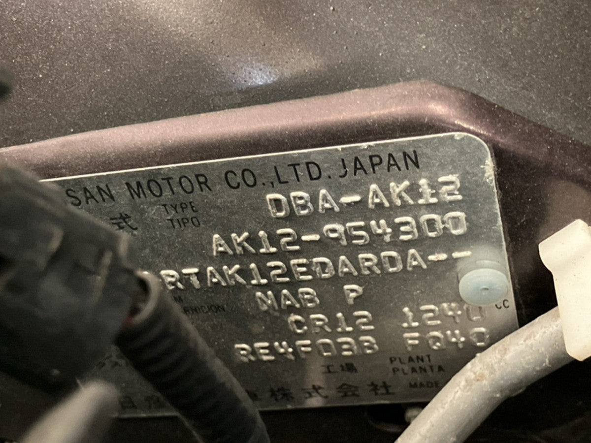 [CHOOSE PARTS] NISSAN MARCH AK12 2009 CR12DE FF AT 2WD #0001000016182