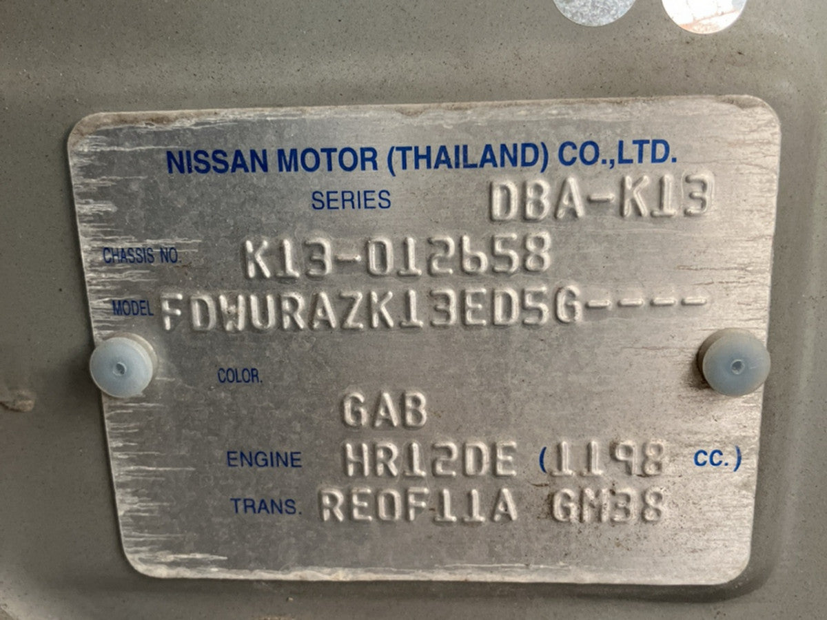 [CHOOSE PARTS] NISSAN MARCH K13 2011 HR12DE FF AT 2WD #0002002682601