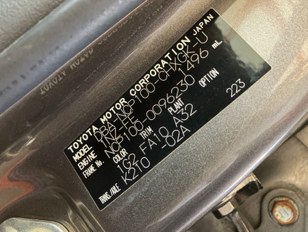 [CHOOSE PARTS] TOYOTA RACTIS NCP100 2008 1NZ-FE FF AT 2WD #0001000015991