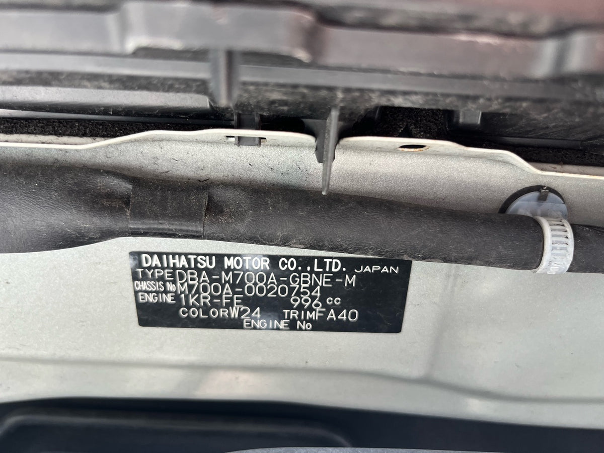 [CHOOSE PARTS] TOYOTA PASSO M700A 2016 1KR-FE FF AT 2WD #0451000000493