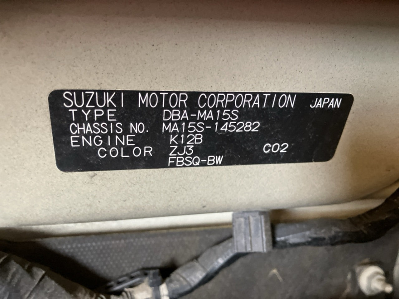 [CHOOSE PARTS] SUZUKI SOLIO MA15S 2012 K12B FF AT 4WD #0001000003956