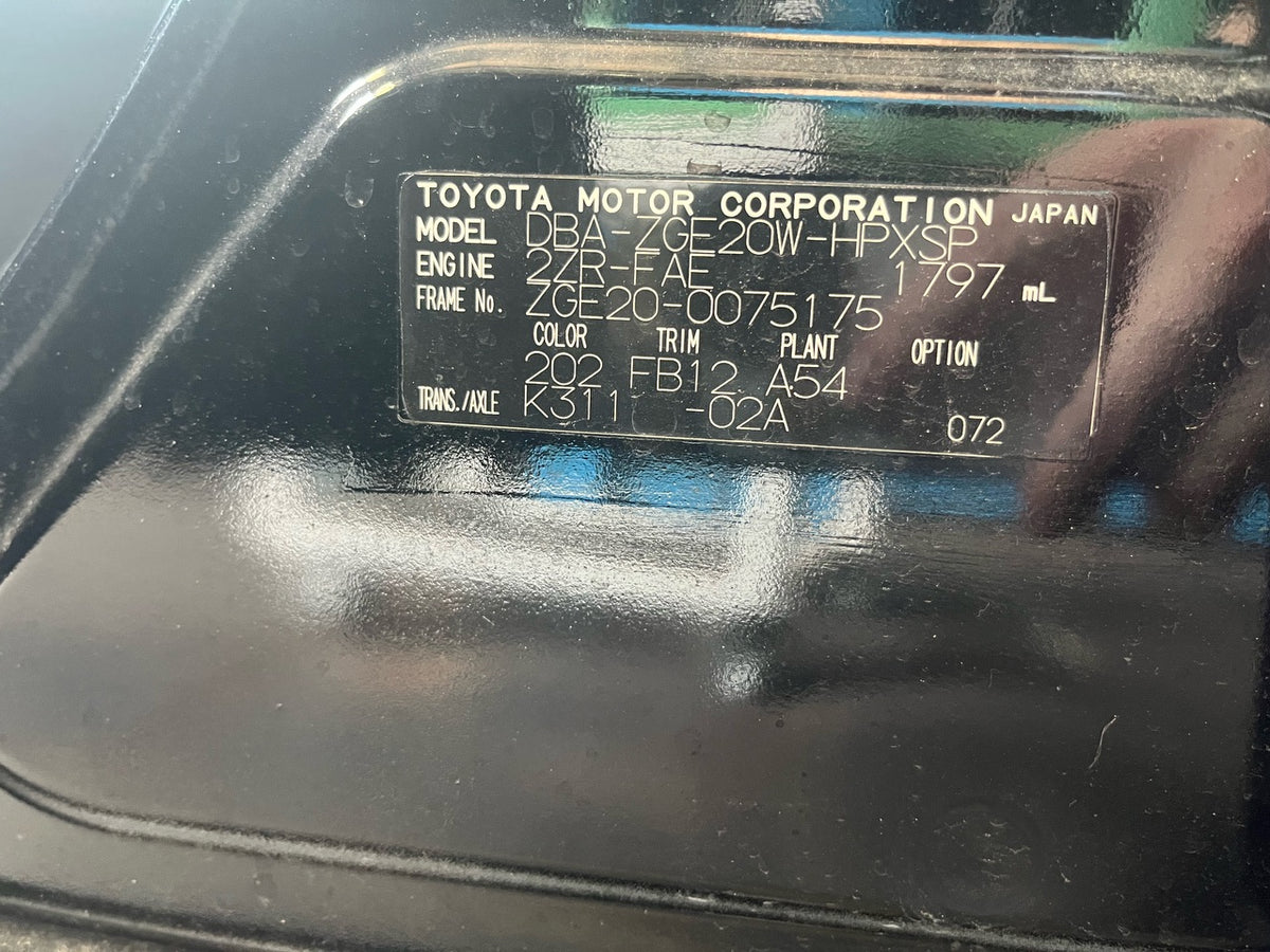 [CHOOSE PARTS] TOYOTA WISH ZGE20W 2010 2ZR-FAE FF AT 2WD #0451000000476