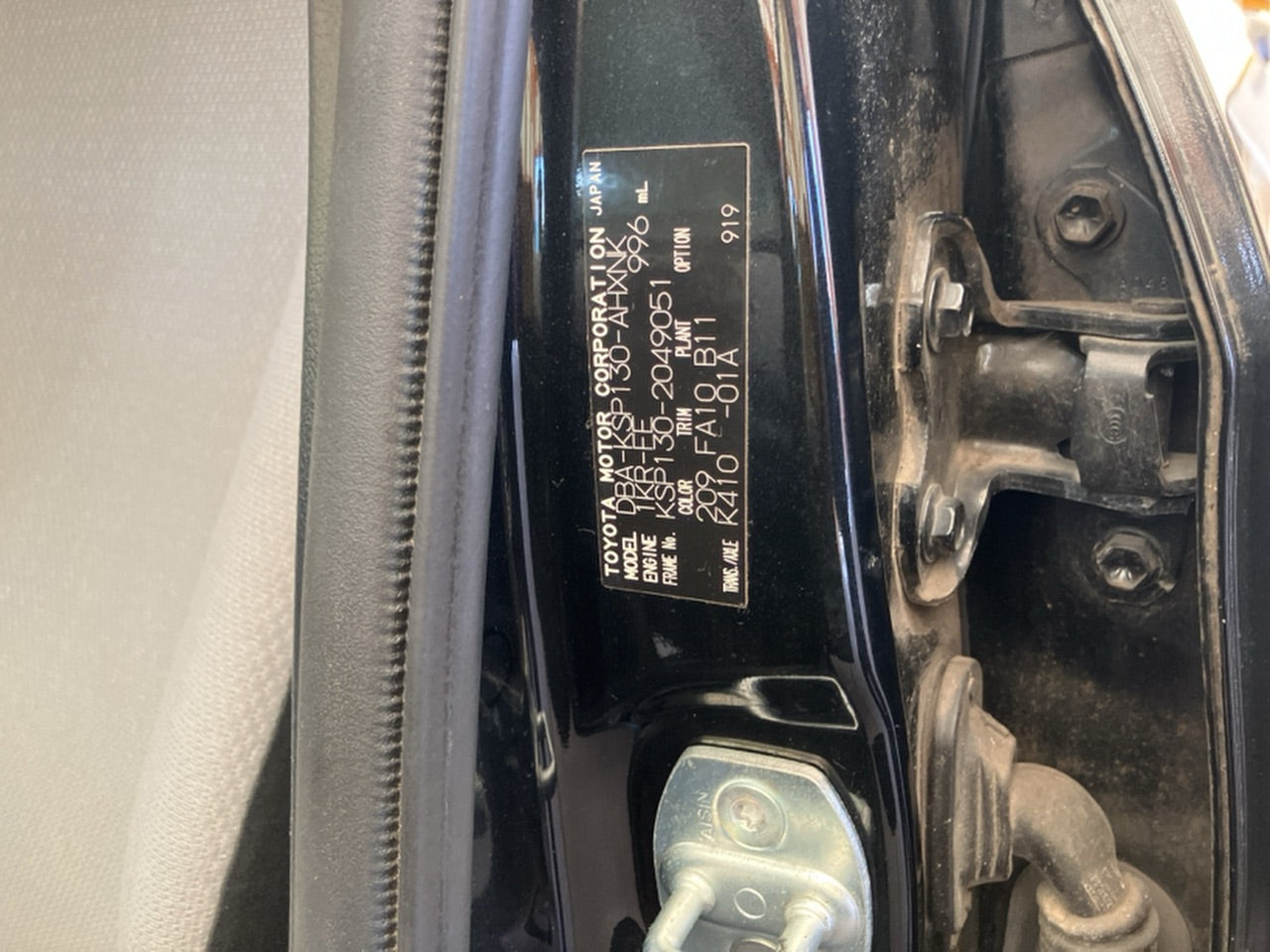 [CHOOSE PARTS] TOYOTA VITZ KSP130 2012 1KR-FE FF AT 2WD #0001000015720