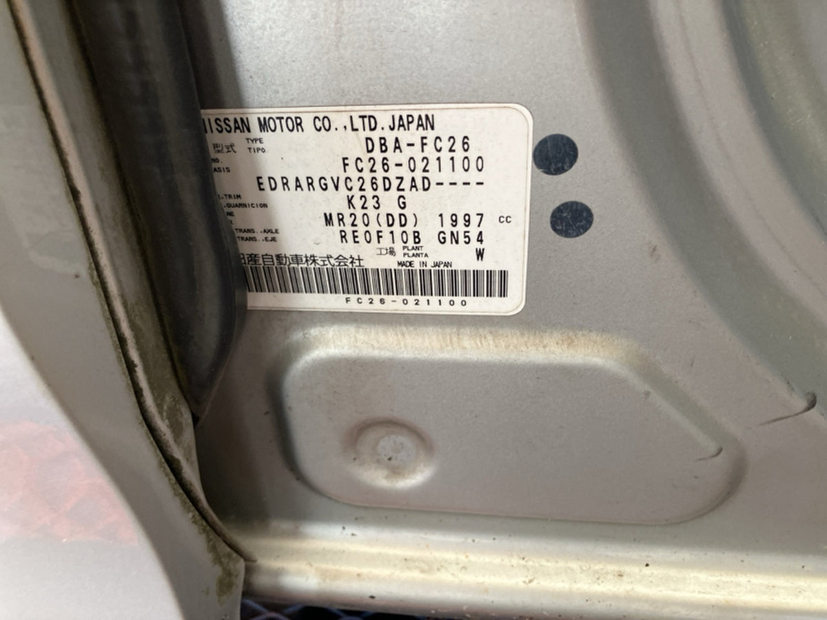 [CHOOSE PARTS] NISSAN SERENA FC26 2011 MR20DD FF AT 2WD #0001000003966