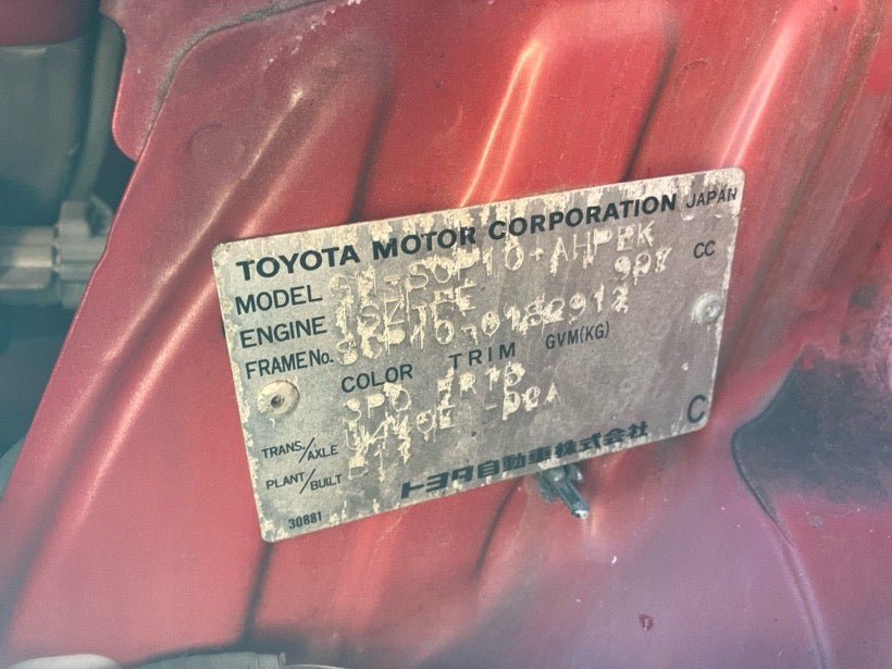 [CHOOSE PARTS] TOYOTA VITZ SCP10 2000 1SZ-FE FF AT 2WD #0001000018017
