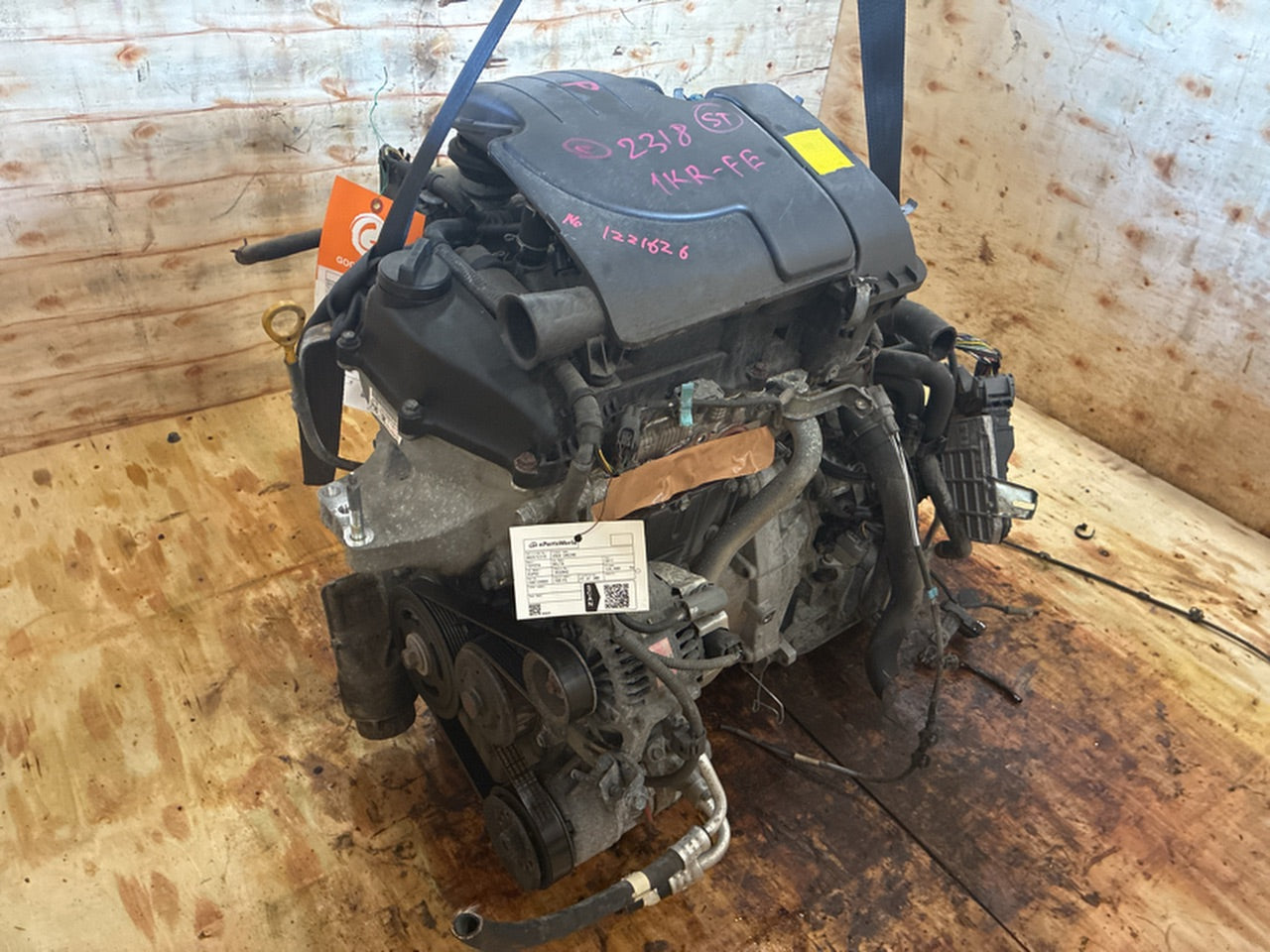 [USED ENGINE] TOYOTA BELTA KSP92 2011 1KR-FE FF AT 2WD #0003268129966