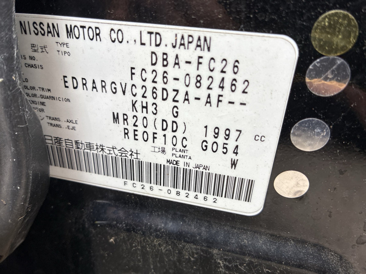 [CHOOSE PARTS] NISSAN SERENA FC26 2012 MR20DD FF AT 2WD #0001000013508