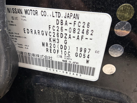 [CHOOSE PARTS] NISSAN SERENA FC26 2012 MR20DD FF AT 2WD #0001000013508