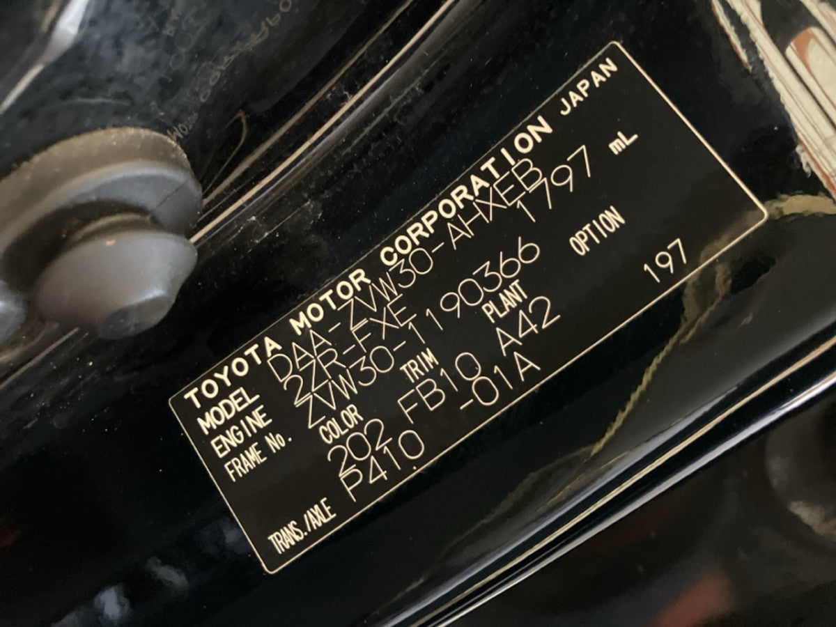 [CHOOSE PARTS] TOYOTA PRIUS ZVW30 2010 2ZR-FXE FF AT 2WD #0001000015066