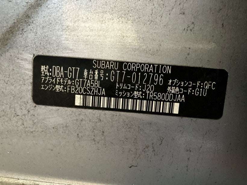 [CHOOSE PARTS] SUBARU IMPREZA SPORTS GT7 2017 FB20 FF AT 4WD #0001000016637