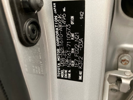 [SEATS 2PCS] TOYOTA COROLLA FIELDER NZE161G 2014 1NZ-FE FF AT 2WD #000325A982003