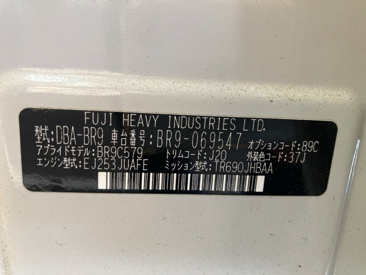 [CHOOSE PARTS] SUBARU LEGACY TOURING WAGON BR9 2012 EJ25 FF AT 4WD #0001000015042
