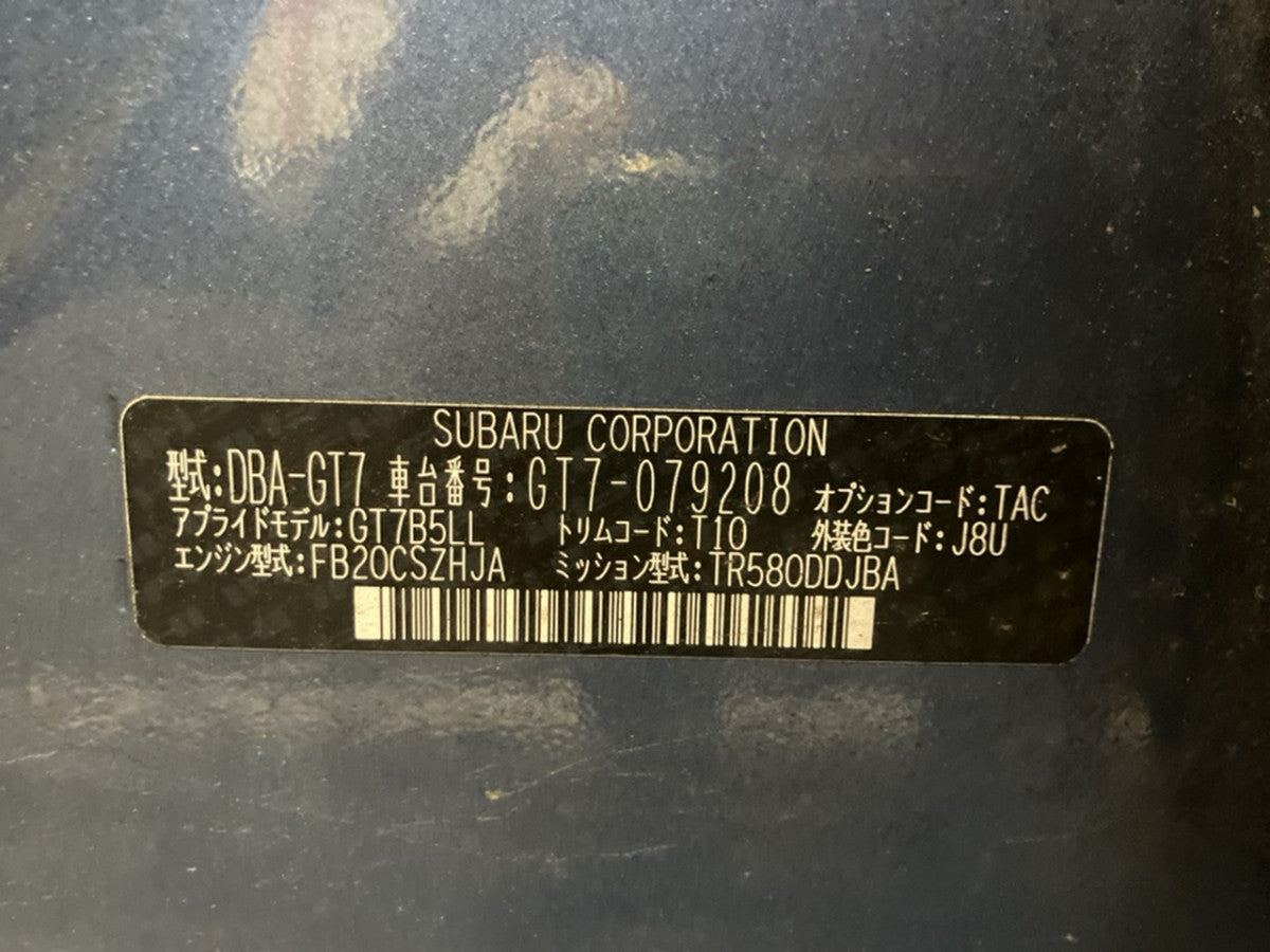 [CHOOSE PARTS] SUBARU SUBARU XV GT7 2018 FB20 FF AT 4WD #0001000003975