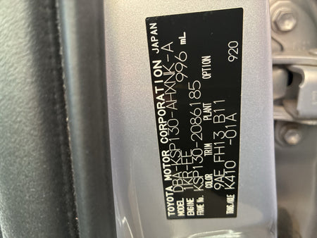 [CHOOSE PARTS] TOYOTA VITZ KSP130 2013 1KR-FE FF AT 2WD #0001000015882