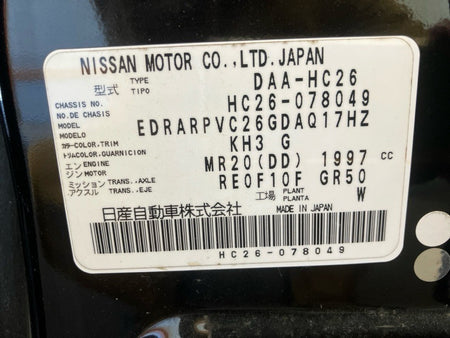 [CHOOSE PARTS] NISSAN SERENA HC26 2013 MR20DD FF AT 2WD #0001000018039