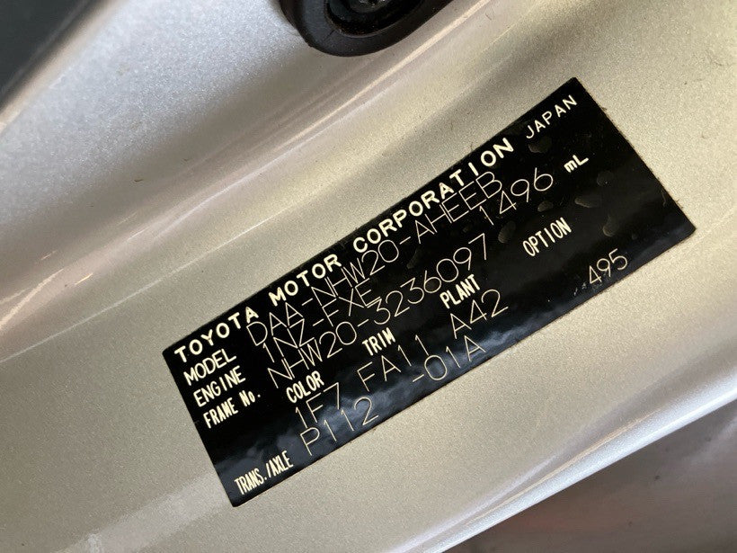 [CHOOSE PARTS] TOYOTA PRIUS NHW20 2007 1NZ-FXE FF AT 2WD #0001000015097