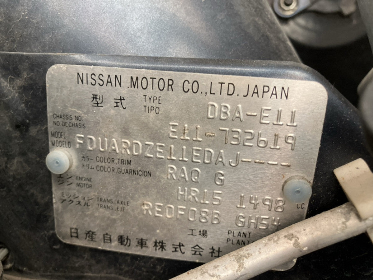 [CHOOSE PARTS] NISSAN NOTE E11 2012 HR15DE FF AT 2WD #0001000014873