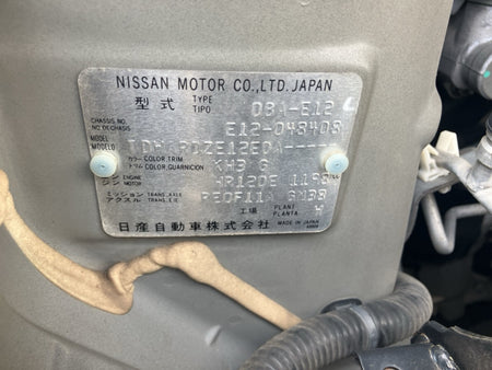 [CHOOSE PARTS] NISSAN NOTE E12 2013 HR12DE FF AT 2WD #0002002672310