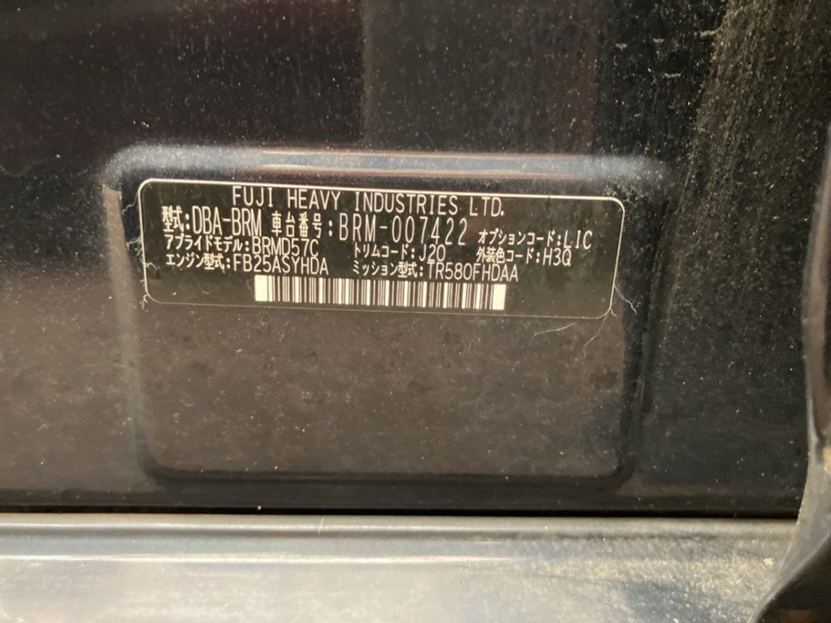 [CHOOSE PARTS] SUBARU LEGACY TOURING WAGON BRM 2012 FB25 FF AT 4WD #0001000014834
