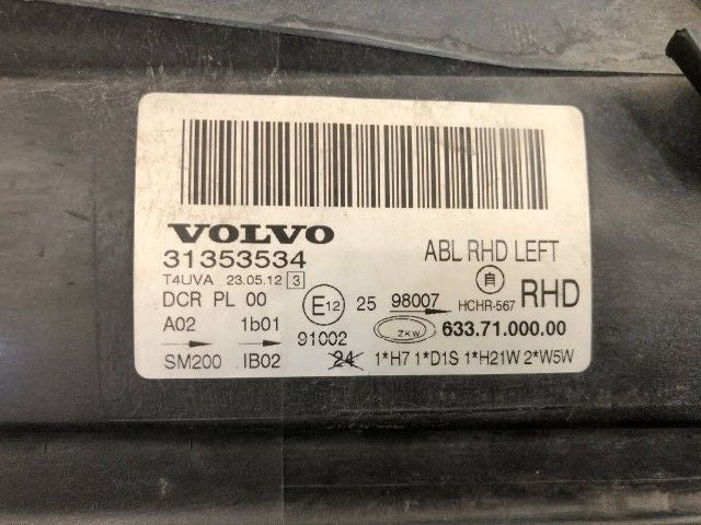 [HEADLIGHT ASSY LH] VOLVO V70 BB4164TW 2012 B4164T FF AT 2WD #0003257930214